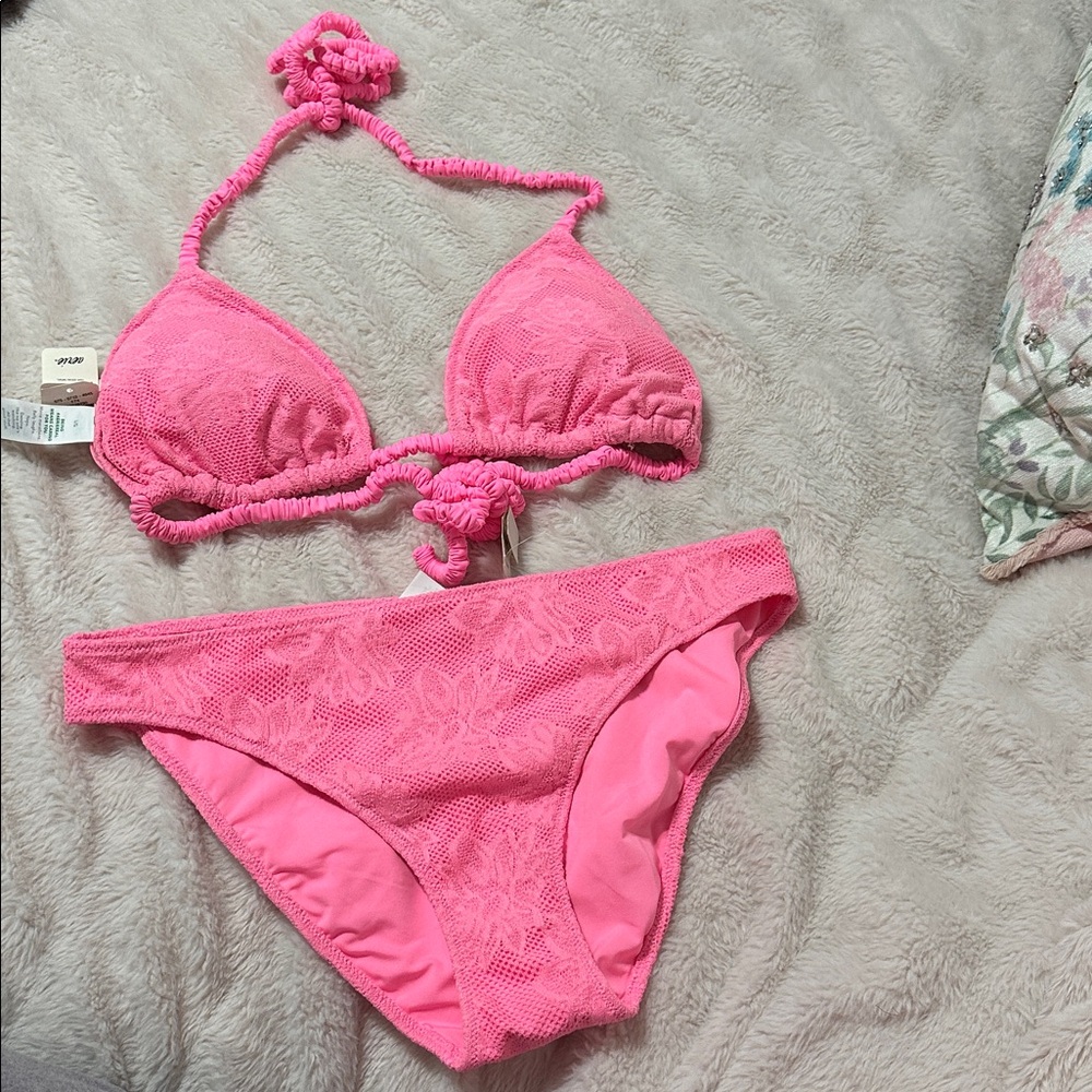 Aerie Hot Pink Swim Bottom